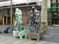 Живые статуи на улице Ла Рамбла